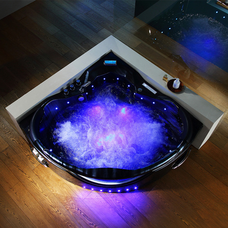 EOS 932 Black Wave Whirlpool-badekar 155x155 cm – Designer SPA-badekar til badeværelset