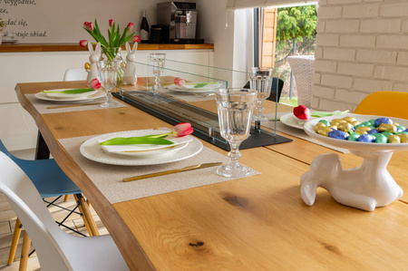 Inbouw biohaard 100 cm – Matzwart met glas | Moderne haardinzet