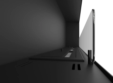 Minimalist built-in bioethanol fireplace Inside 1500 – black, Antisol glass