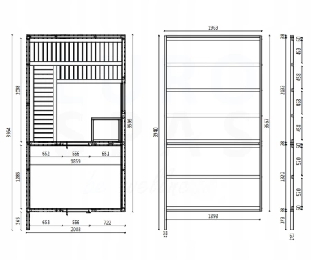 "Musta Black Garden Sauna" 400x200 cm | Wellness | Relax | SPA | Wellness | Relax | SPA | paruošta įrengti | panoraminis stiklas