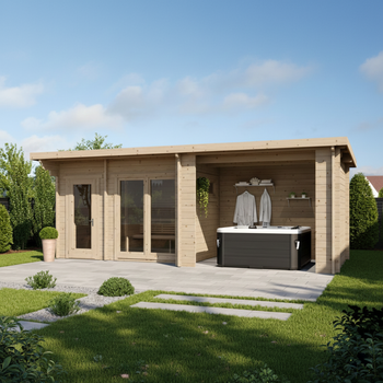 Sauna da giardino Bali – Lussuosa casetta sauna per un centro benessere domestico e relax in giardino