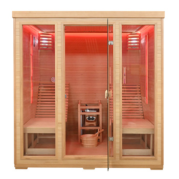 MO-TS4 Sausoji sauna su HARVIA 8 kW virykle ir gultais | Sveikatingumas | Atsipalaiduoti | SPA | Terminė mediena | Elegantiškas minimalizmas