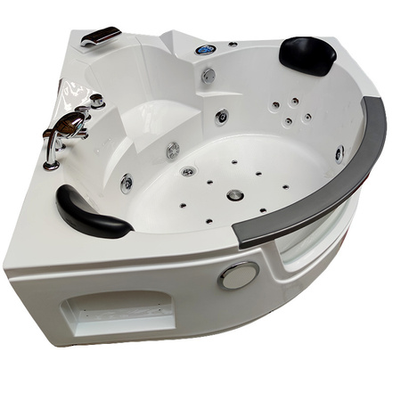 Baignoire balnéo hydromassante ORINO 632C blanche 135 x 135 cm – Baignoire confortable pour un spa à domicile