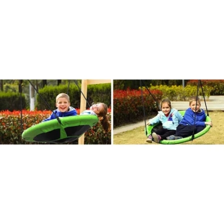 Erškėčių lizdo sūpynės 100cm žalios-juodos spalvos 23514