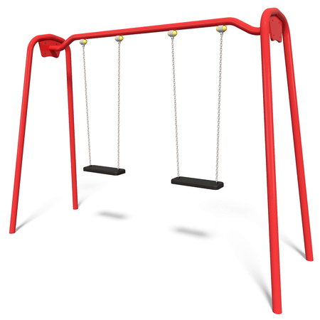 Dubbele schommel aan kettingen TE407 — stevige frame met 2 zitplaatsen voor speelplaats