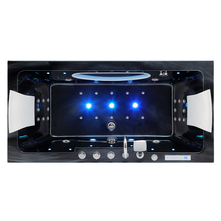 Baignoire balnéo avec hydromassage IRIS 933C « Vague Noire » 170×84 cm – spacieuse, 2‑places