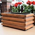 Udendørs træ plantekasse håndlavet 59 cm – rektangulær, 30L, massivt træ