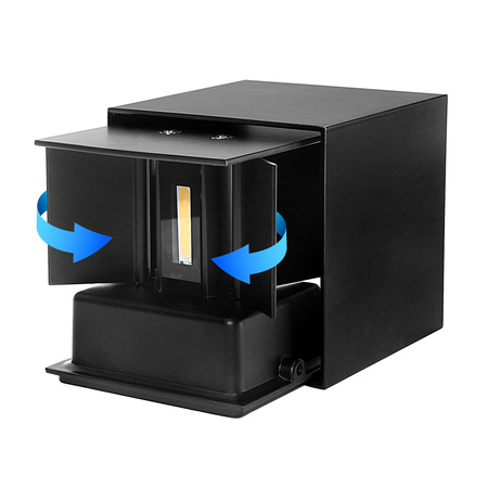 Candeeiro de parede 6W 4000K preto A6(HJK)