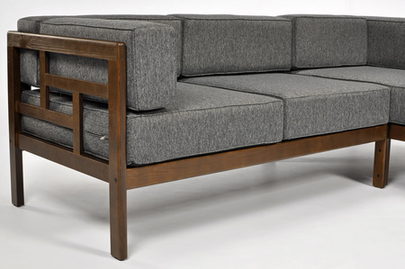 Дървен градински ъгъл EDEN тъмнокафяв/бежов | градински ъгъл, холова гарнитура, комфорт на терасата