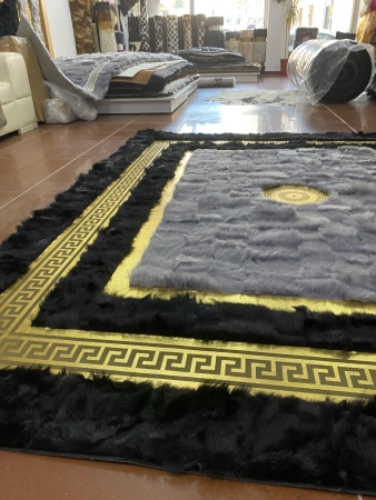 Exclusive Premium Versace Style Rug - Handmade in Natural Leather