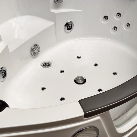 ORINO 632C Λευκή Μπανιέρα Υδρομασάζ-Spa 135x135 cm – Άνετη Μπανιέρα για Σπα στο Σπίτι