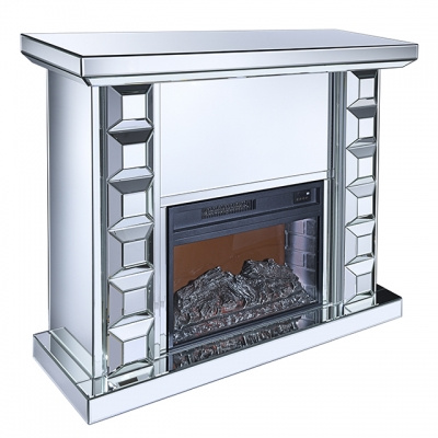 Cheminée en Verre 123×38,5×91 cm – Décorative avec Insert Électrique