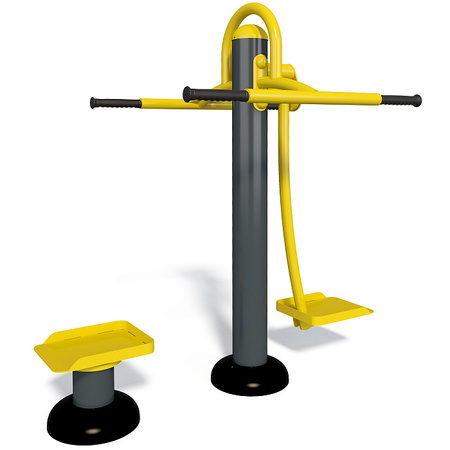Máquina Adductor - Abductor - Twister SE104-114 – equipamento outdoor para alongamento e reabilitação