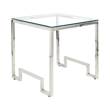 3 nerūsējošā tērauda galdiņu komplekts - elegance sudraba krāsā