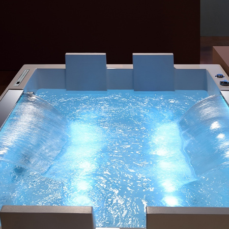 KARI 942 Vitt hydromassagebadkar 180x120 cm – Modernt spabadkar för badrummet