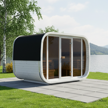 Klaar outdoor sauna for 4-6 people - New Rainbow Collection / Electric heating only / High-quality Nordic spruce | Wellness | Relaxation | SPA | Wellness | Relaxation | SPA | Nordic Style | Thermal Wood