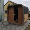Icon 200 S udendørs sauna til 4 personer / Elektrisk eller brændefyret Harvia komfur / Skandinavisk gran af høj kvalitet (Thermowood)