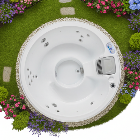 Jacuzzi de lujo OF-V1801 – amplio SPA para 5 personas con hidromasaje, LED, Bluetooth y ozonización