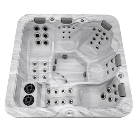 Jacuzzi ogrodowe BOKO Biała Obudowa Czarna 230x230 cm – nowoczesny relaks w ogrodzie