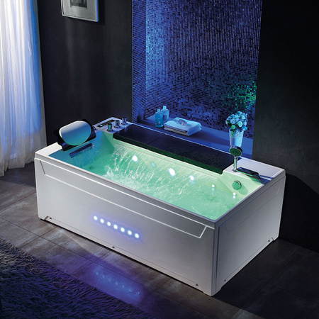 Μπανιέρα υδρομασάζ Niagara 911 180×100 – οικιακό jacuzzi με LED χρωμοθεραπεία