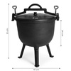 Kociołek żeliwny stojący 15L garnek myśliwski ognisko grill MultiGarden | meble do ogrodu, wypoczynek, nowoczesny styl