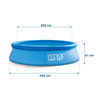 Piscine d'extension de jardin 244 x 61 cm 16 en 1