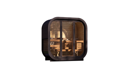 Outdoor sauna AMORA for 2–3 people / Electric heating only / Spruce and Thermowood construction | Wellness | Relax | SPA | Natural Wood | Premium Thermowood