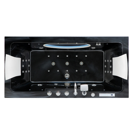 Hydromassage Bathtub IRIS 933B 160×84 – deep relaxation in a modern design, black