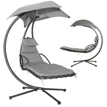 Balançoire de jardin, chaise longue, hamac, panier suspendu, gris MultiGarden