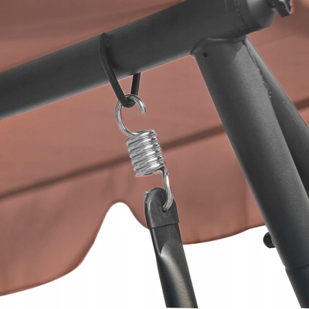 Leagăn de grădină pliabil cu 3 locuri 2in1 perne maro MultiGarden | mobilier de grădină, agrement, stil modern