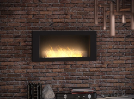 Zidni biokamin MURALL 1200 – viseći, staklo Antisol 4 mm, plamenik 800 Longfire 2L