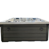 Jacuzzi de jardim SPA340ECO Cappuccino 220x220 cm – uma banheira SPA ecológica com um invólucro cinzento tipo madeira