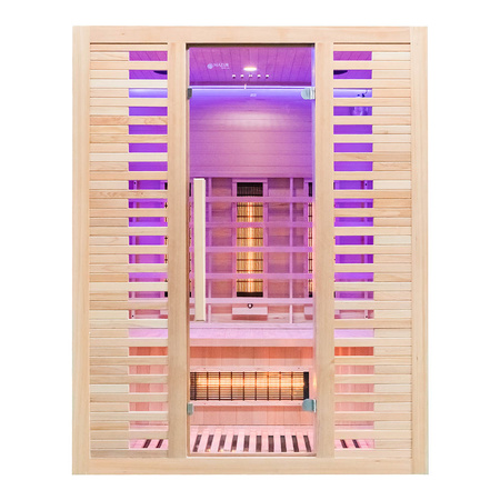 MO-RL3S Infrasarkanā sauna ar sāls akmeni | Wellness | Relax | SPA | Moderns dizains | Panorāmas stikls