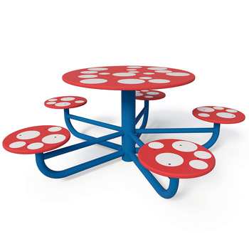 Stół „Muchomor” TE313 – bajecznie kolorowe miejsce do zabawy i nauki