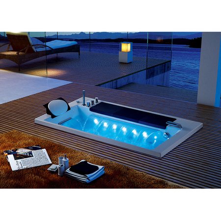 Μπανιέρα υδρομασάζ Niagara 911 180×100 – οικιακό jacuzzi με LED χρωμοθεραπεία