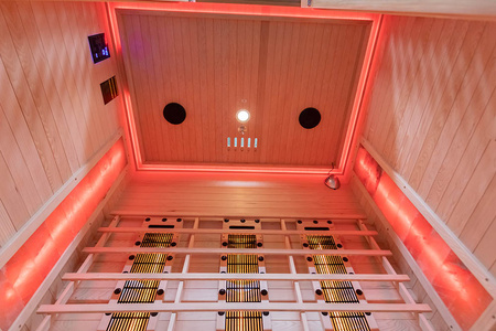 MO-RL3ST Infrarotsauna mit Salzstein + Turmalinen | Heimisches SPA | Montagefertig