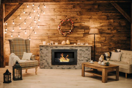 Bio-kamin 650x400 Slim s steklom - črna, sodoben kamin na bioetanol