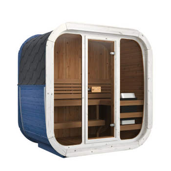 Venkovní sauna Icon 125 pro 2-3 osoby / pouze elektrické vytápění / vysoce kvalitní stěna Thermowood | Wellness | Relax | Spa | Přírodní dřevo | Thermo wood