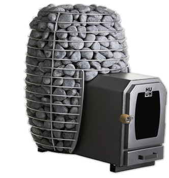 HIVE Wood LS 17 kW - Saunová kamna na dřevo s rozšířenou spalovací komorou a 30 kg kameny
