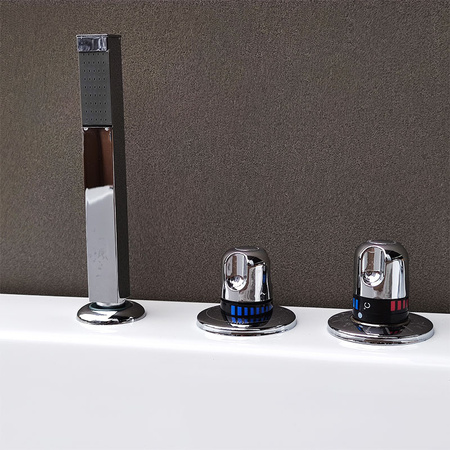 Vasca idromassaggio con riscaldatore SUPREMA 664H 185×110 – spaziosa per due persone, bianca