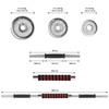 STC21 Barbells/Barbell in a suitcase CHROME 2x10KG HMS