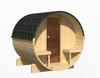 Sauna exterior EDA 200 – sauna espaçosa para 4–6 pessoas com fogão elétrico ou a lenha, para saúde e regeneração