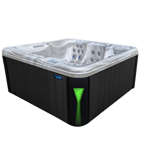 Dārza džakuzi SPA566 200x200 cm - luksusa spa vanna ar burbuļvannu dārzam un terasei