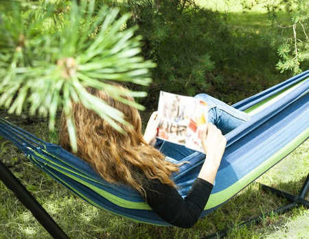 Садовий гамак 200x150см з каркасом