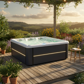 Elegant Jacuzzi OF-6006 Pro – Professional 4-person SPA with 59 jets, LED, Bluetooth, and ozone treatment