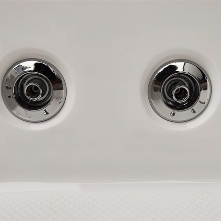 Vasca idromassaggio con riscaldatore SUPREMA 664H 185×110 – spaziosa per due persone, bianca