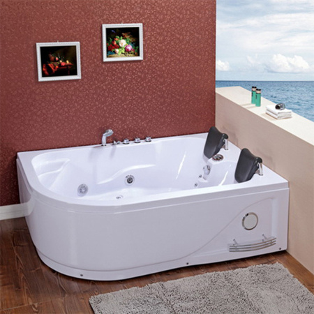 Carmen 631 LH Left White Hydromassage Bathtub with Heater 180x120 cm – Luxury SPA Bathtub