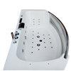 Hydromassagebad met verwarming SUPREMA 664H 185×110 – ruim tweepersoons, wit