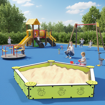 Sabbiere pentagonale TE339 – Sabbiera sicura e moderna per bambini