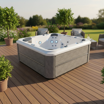 Inbyggd utomhusjacuzzi för 5 personer Geniss ZR808 – SPA-badkar med hydromassage, trädgårds-spa